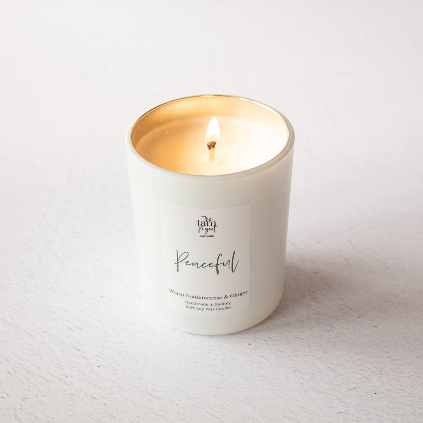 Gold-Rimmed Soy Wax Candle