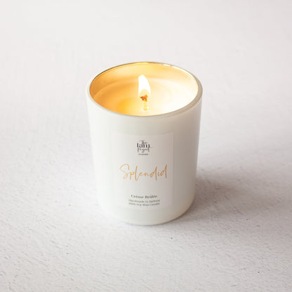 Gold-Rimmed Soy Wax Candle