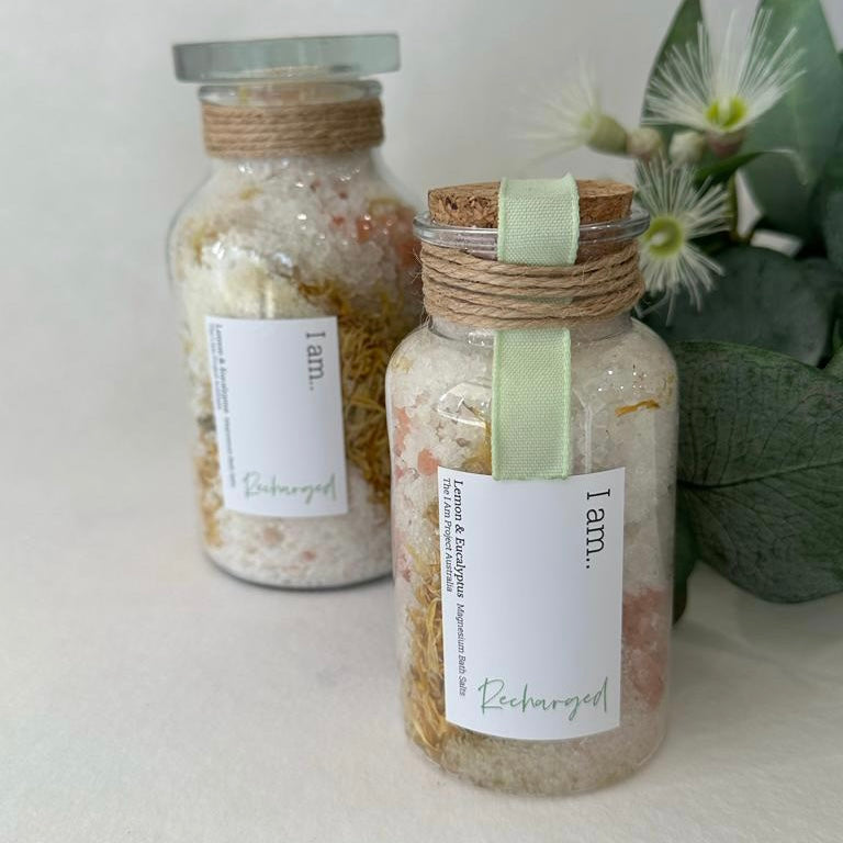 Handcrafted Lemon Eucalyptus Botanical Bath Salts: A Refreshing Soak